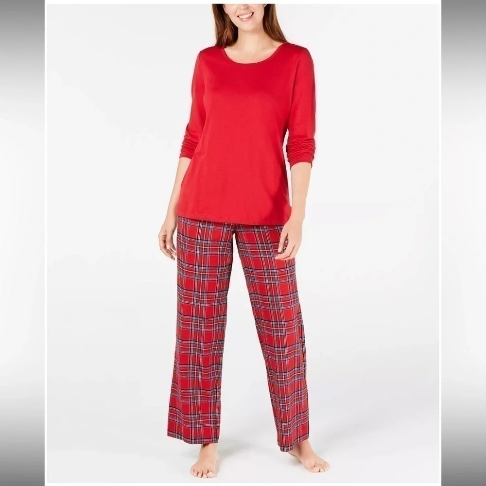 FAMILY PAJAMAS Matching Women's Mix It Brinkley Plaid Family Pajama Set size S